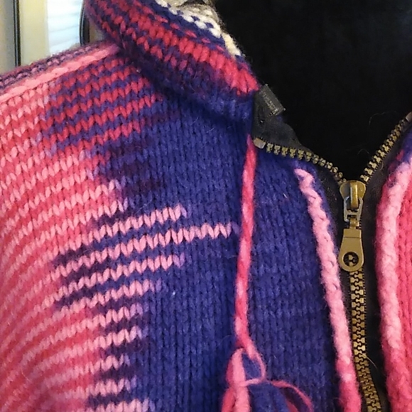 Tribal Wool Hoodie Sweater - Picture 7 of 13